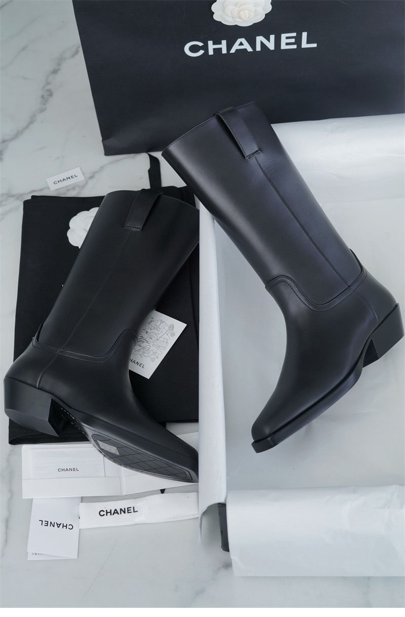 샤넬 샤넬 23s CC 로고 카우보이 롱 부츠 레플리카 2번 이미지 - 신발 | 세미샵 레플리카 사이트