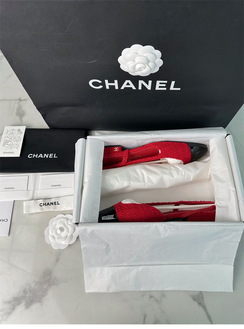 샤넬 샤넬 25A CC 트위드 슬링백 플랫 슈즈（TJ공장） 레플리카 19번 이미지 - 신발 | 세미샵 레플리카 사이트