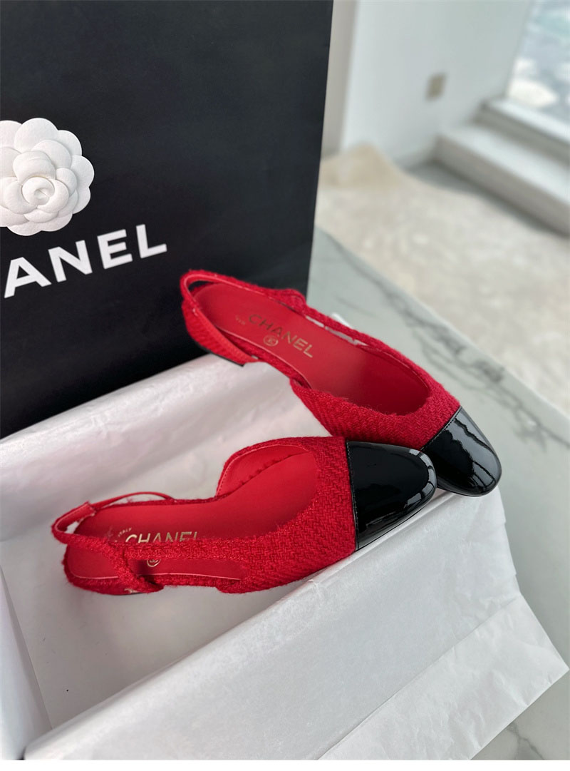 샤넬 샤넬 25A CC 트위드 슬링백 플랫 슈즈（TJ공장） 레플리카 20번 이미지 - 신발 | 세미샵 레플리카 사이트