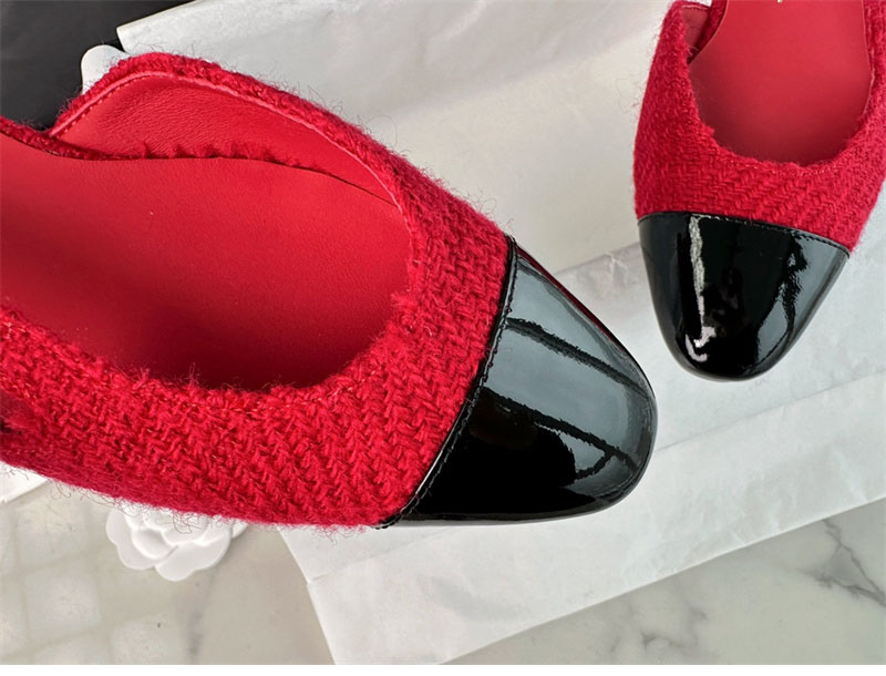 샤넬 샤넬 25A CC 트위드 슬링백 플랫 슈즈（TJ공장） 레플리카 14번 이미지 - 신발 | 세미샵 레플리카 사이트