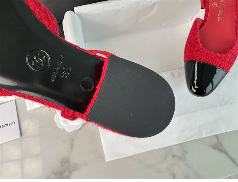 샤넬 샤넬 25A CC 트위드 슬링백 플랫 슈즈（TJ공장） 레플리카 10번 이미지 - 신발 | 세미샵 레플리카 사이트