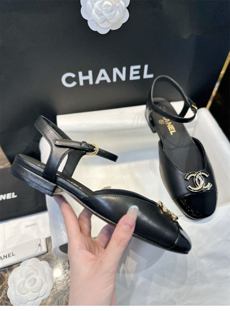 샤넬 샤넬 25P CC로고 슬링백 메리제인 플랫 샌들 （터보） 레플리카 2번 이미지 - 신발 | 세미샵 레플리카 사이트