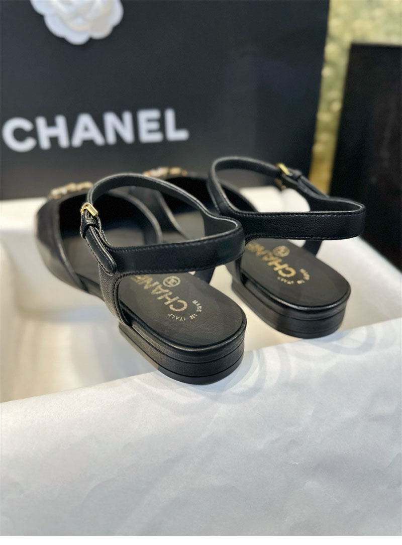 샤넬 샤넬 25P CC로고 슬링백 메리제인 플랫 샌들 （터보） 레플리카 3번 이미지 - 신발 | 세미샵 레플리카 사이트