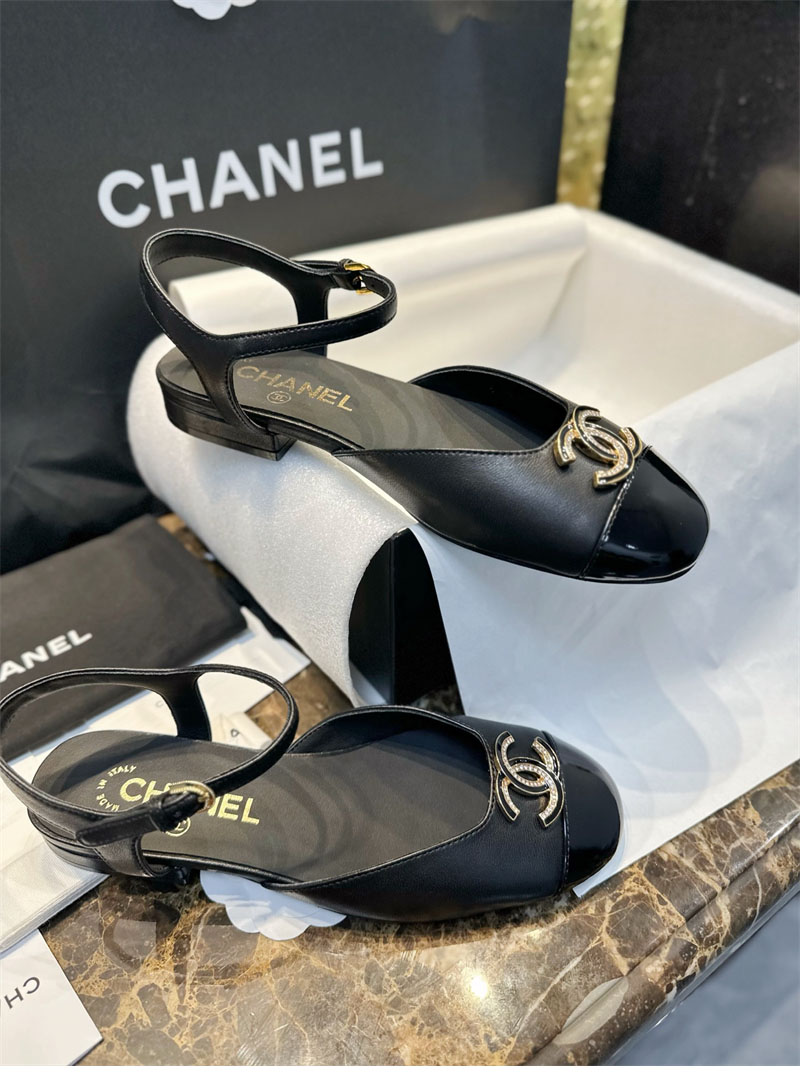 샤넬 샤넬 25P CC로고 슬링백 메리제인 플랫 샌들 （터보） 레플리카 17번 이미지 - 신발 | 세미샵 레플리카 사이트