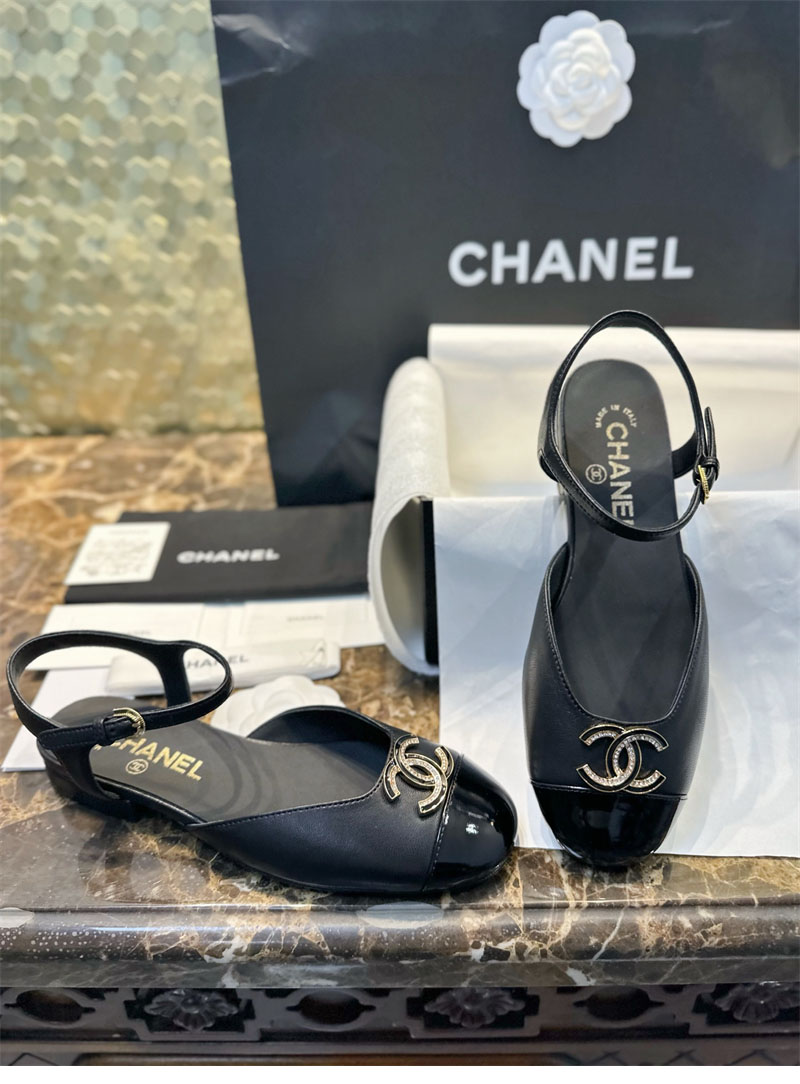 샤넬 샤넬 25P CC로고 슬링백 메리제인 플랫 샌들 （터보） 레플리카 4번 이미지 - 신발 | 세미샵 레플리카 사이트