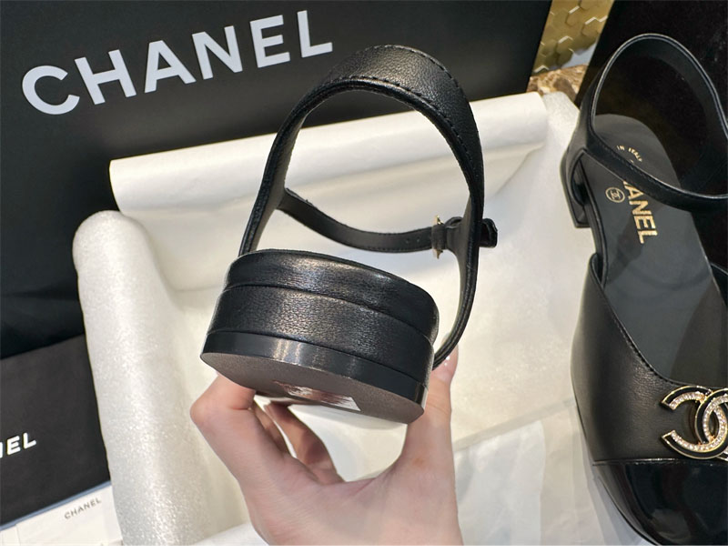 샤넬 샤넬 25P CC로고 슬링백 메리제인 플랫 샌들 （터보） 레플리카 5번 이미지 - 신발 | 세미샵 레플리카 사이트