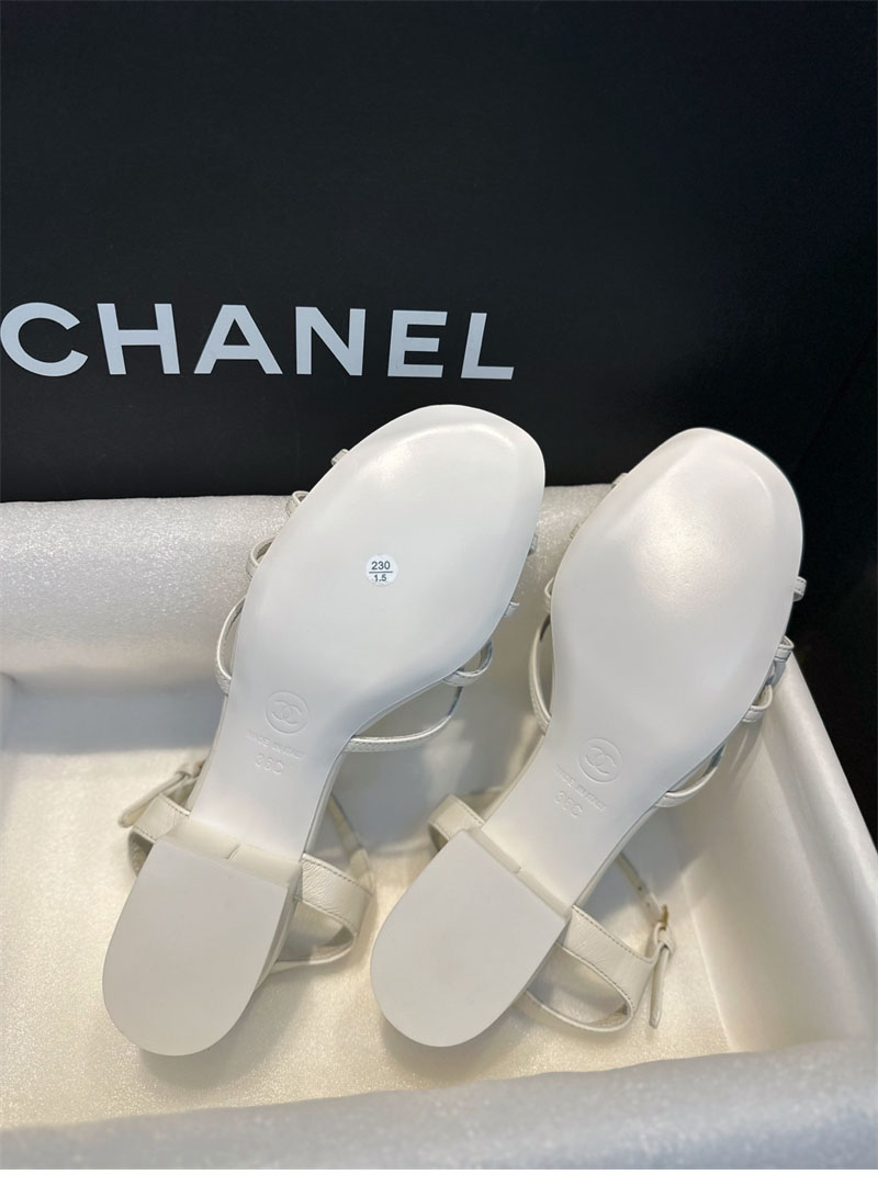 샤넬 25P 미드힐 램스킨 샌들（터보） - 상세 이미지