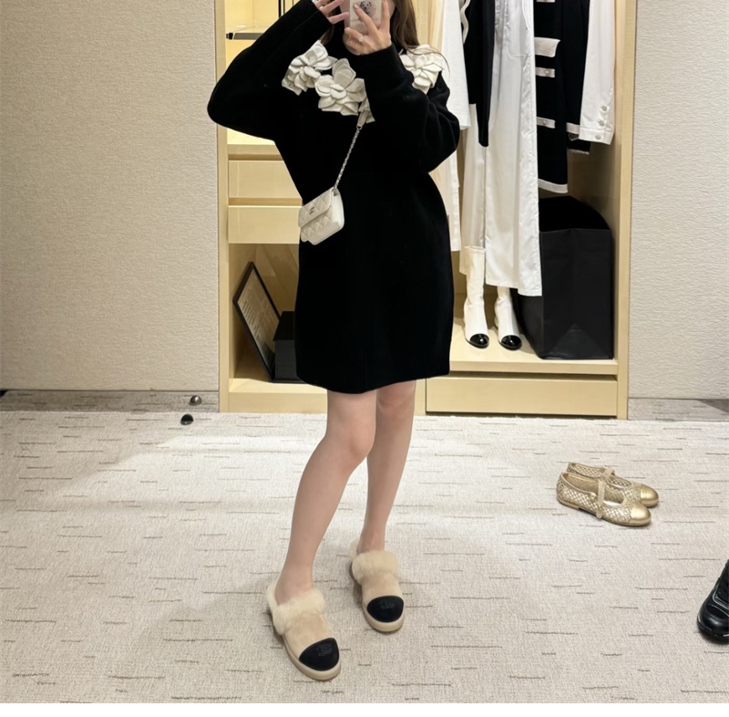 샤넬 25 CC로고 시어링 뮬 - 상세 이미지
