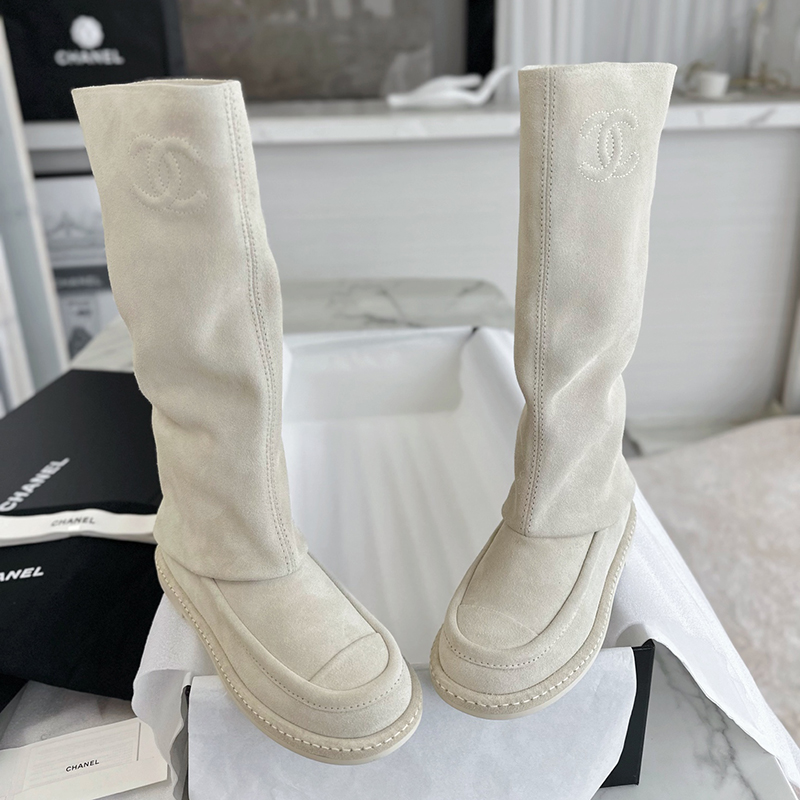 C H A N E L 샤넬 25c CC로고 스웨이드 롱 부츠 레플리카 1번 이미지 - 신발 | 세미샵 레플리카 사이트