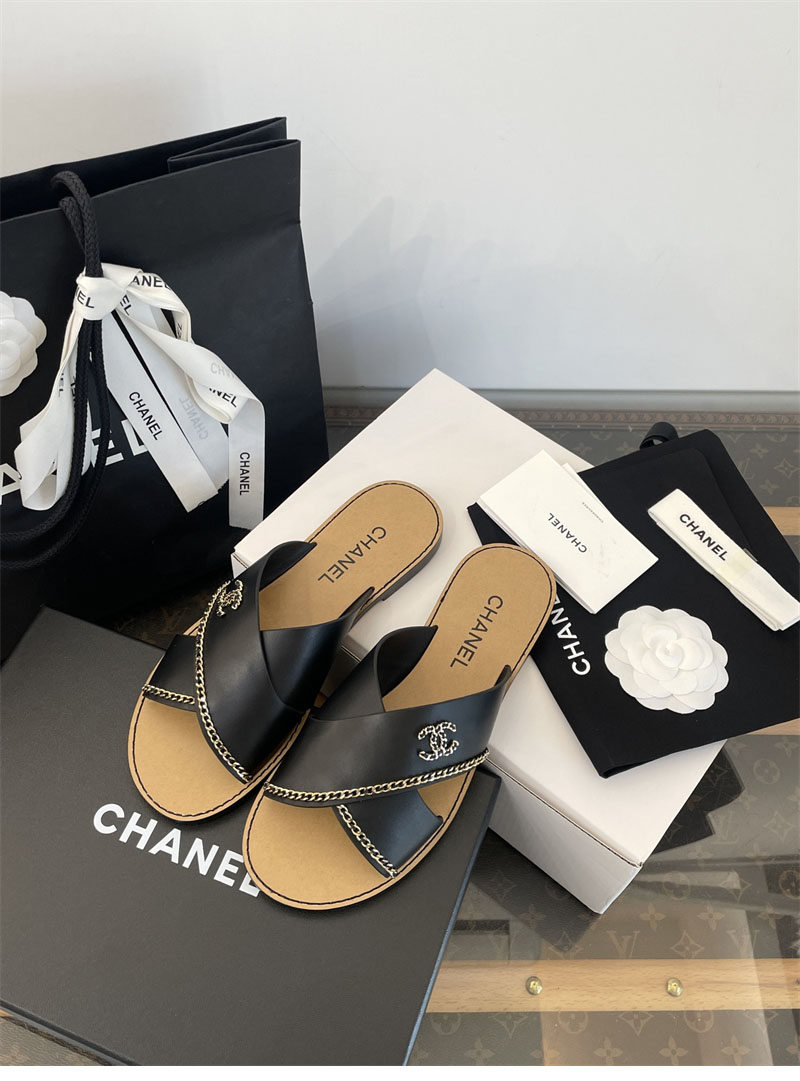 샤넬 26C 크루즈 체인 플랫 샌들 - 상세 이미지