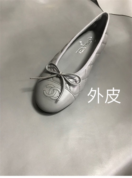 샤넬 램스킨 퀼팅 발레리나 플랫 슈즈（TJ공장） - 상세 이미지