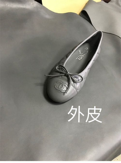 샤넬 램스킨 퀼팅 발레리나 플랫 슈즈（TJ공장） - 상세 이미지