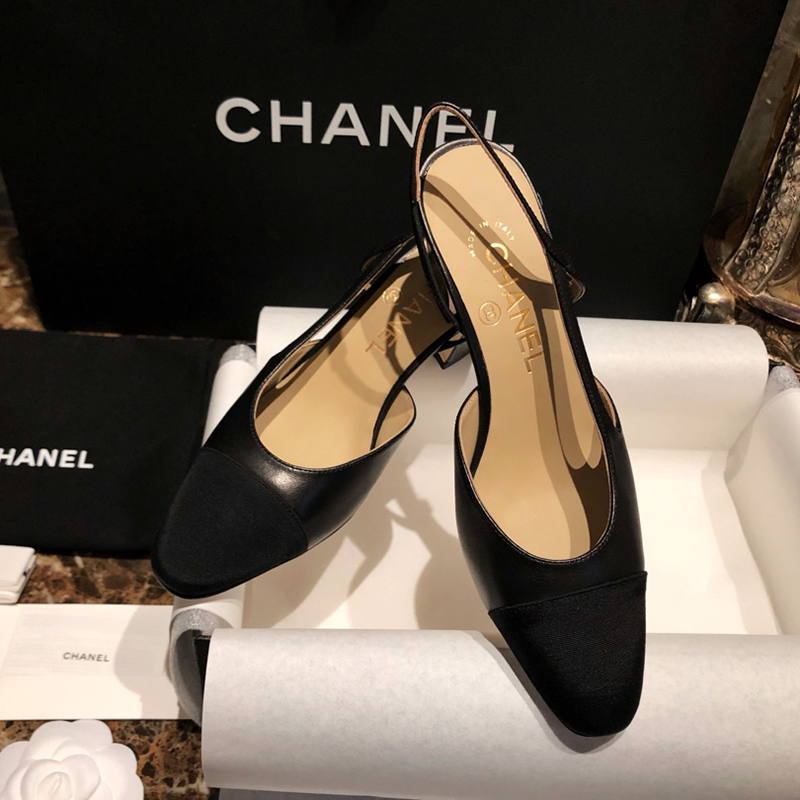 C H A N E L 샤넬 슬링백 클래식 쉽스킨 7cm 레플리카 1번 이미지 - 신발 | 세미샵 레플리카 사이트