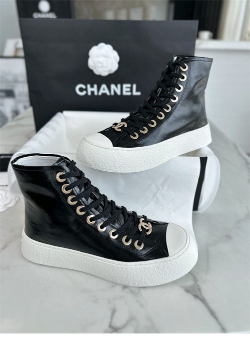 샤넬 샤넬 카프스킨 유광 레더 하이탑 스니커즈 레플리카 10번 이미지 - 신발 | 세미샵 레플리카 사이트
