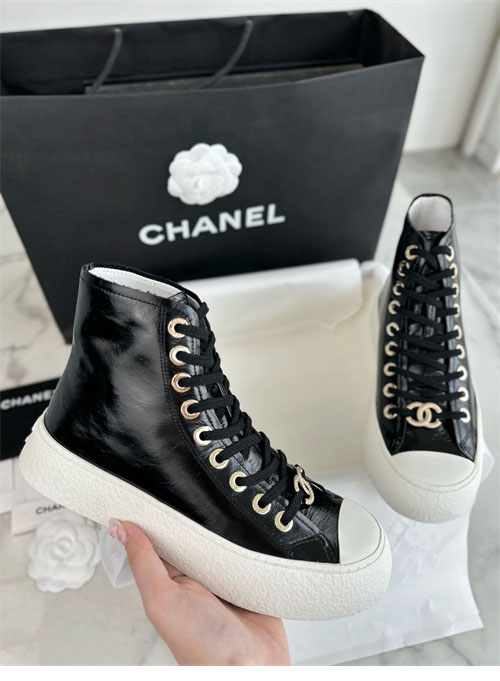 샤넬 샤넬 카프스킨 유광 레더 하이탑 스니커즈 레플리카 11번 이미지 - 신발 | 세미샵 레플리카 사이트