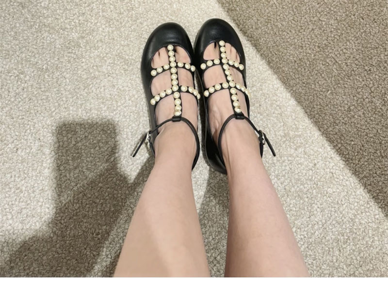 샤넬 샤넬 카프스킨 진주 스트랩 메리제인 구두 레플리카 23번 이미지 - 신발 | 세미샵 레플리카 사이트