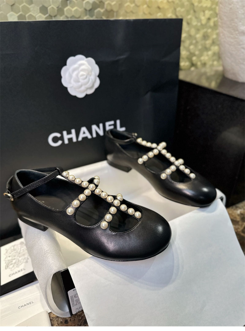 샤넬 샤넬 카프스킨 진주 스트랩 메리제인 구두 레플리카 13번 이미지 - 신발 | 세미샵 레플리카 사이트