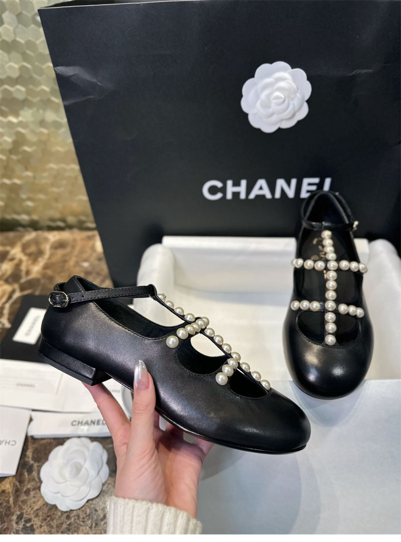 샤넬 샤넬 카프스킨 진주 스트랩 메리제인 구두 레플리카 17번 이미지 - 신발 | 세미샵 레플리카 사이트