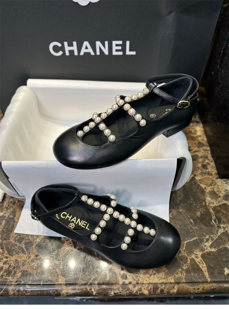 샤넬 샤넬 카프스킨 진주 스트랩 메리제인 구두 레플리카 9번 이미지 - 신발 | 세미샵 레플리카 사이트