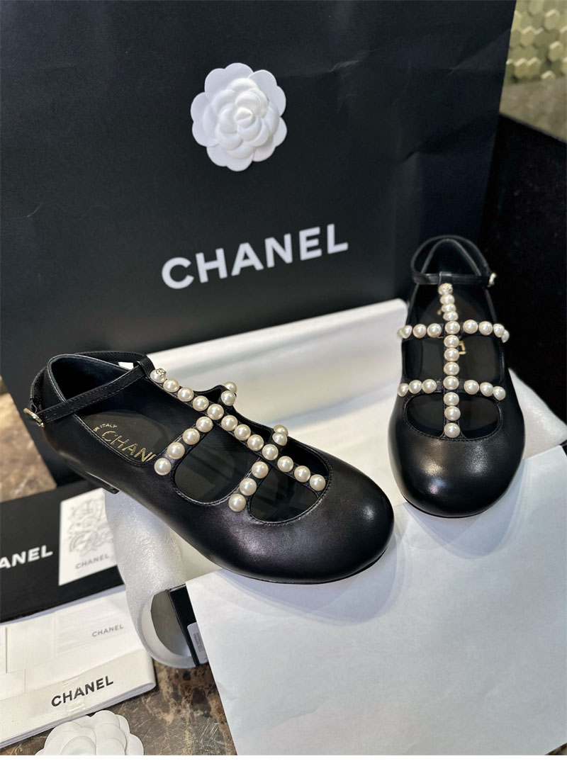샤넬 샤넬 카프스킨 진주 스트랩 메리제인 구두 레플리카 6번 이미지 - 신발 | 세미샵 레플리카 사이트