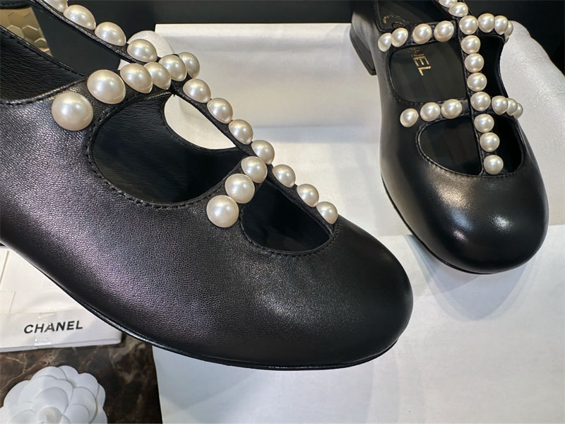 샤넬 샤넬 카프스킨 진주 스트랩 메리제인 구두 레플리카 7번 이미지 - 신발 | 세미샵 레플리카 사이트