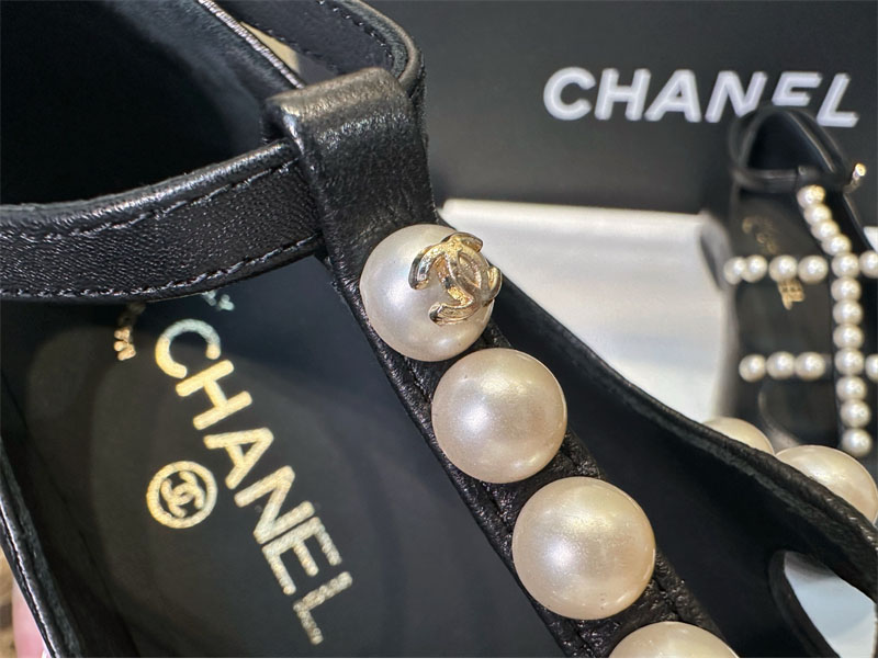 샤넬 샤넬 카프스킨 진주 스트랩 메리제인 구두 레플리카 11번 이미지 - 신발 | 세미샵 레플리카 사이트