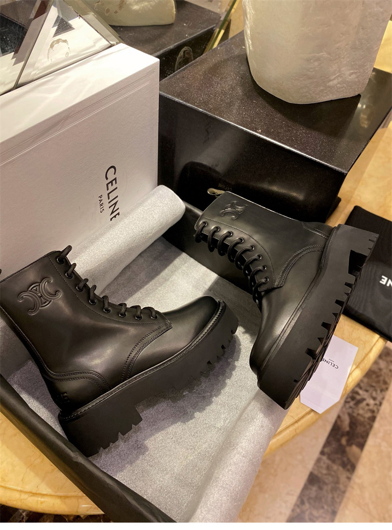 셀린느 셀린느 벌키 레이스업 부츠 샤이니 불스킨 블랙 레플리카 8번 이미지 - 신발 | 세미샵 레플리카 사이트