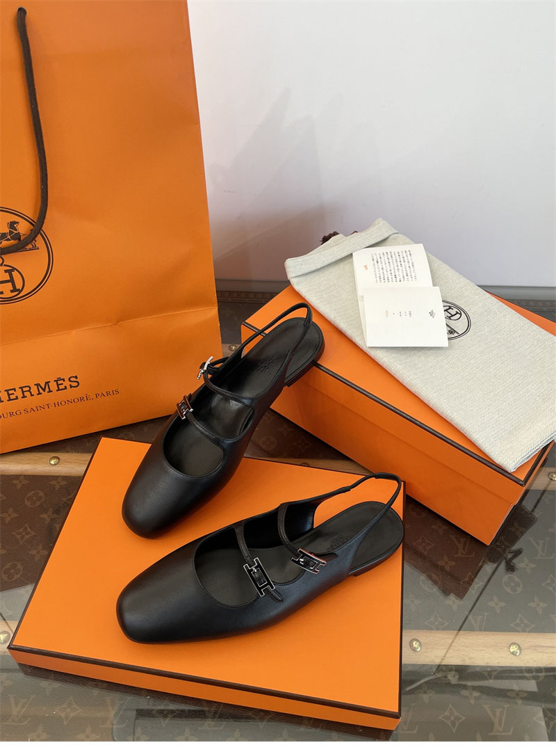 에르메스 밀라 슬링백 샌들