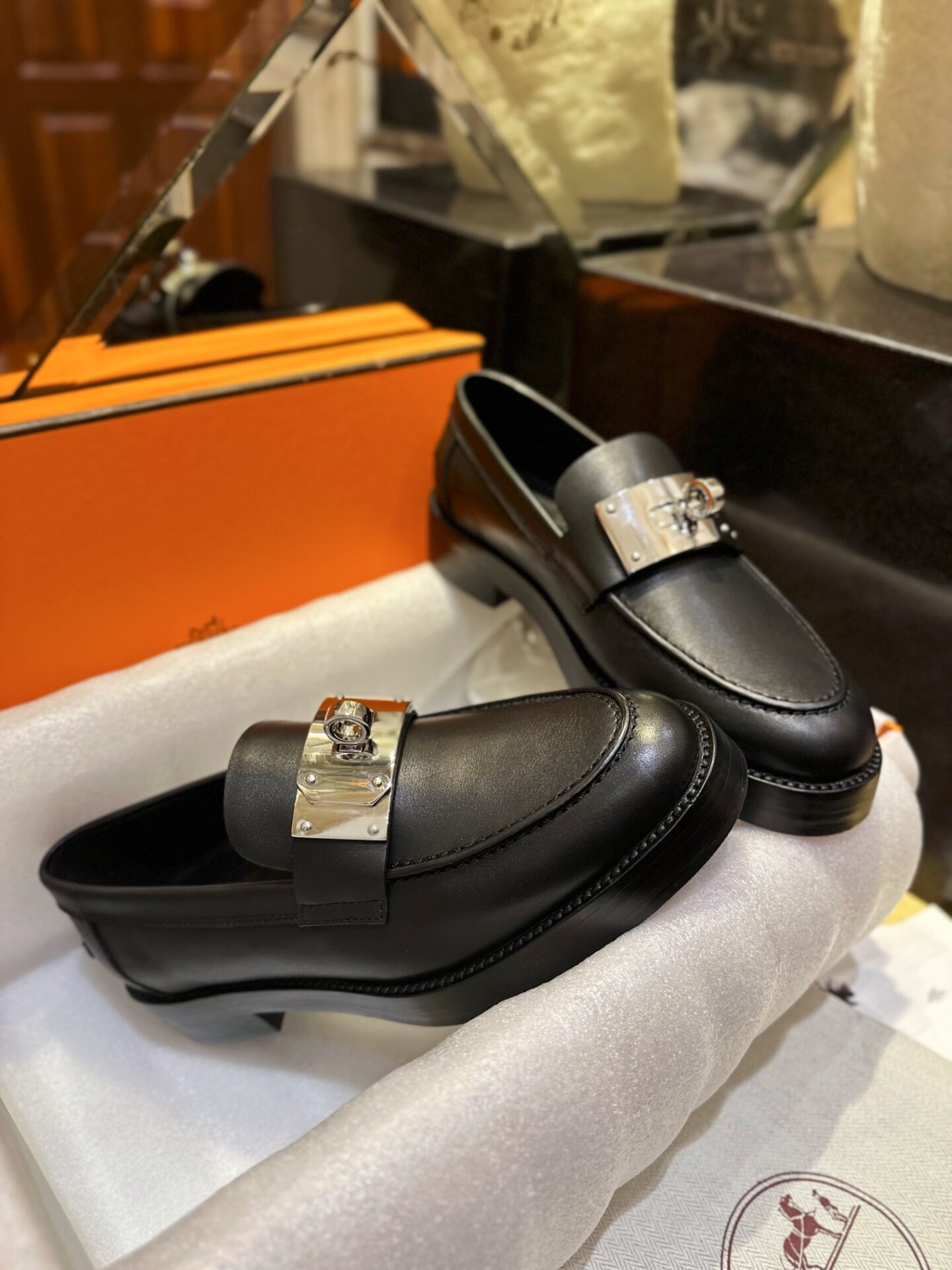 에르메스 오버사이즈 KELLY 버클 핫 로퍼 “35SIZE – 40SIZE” - 상세 이미지