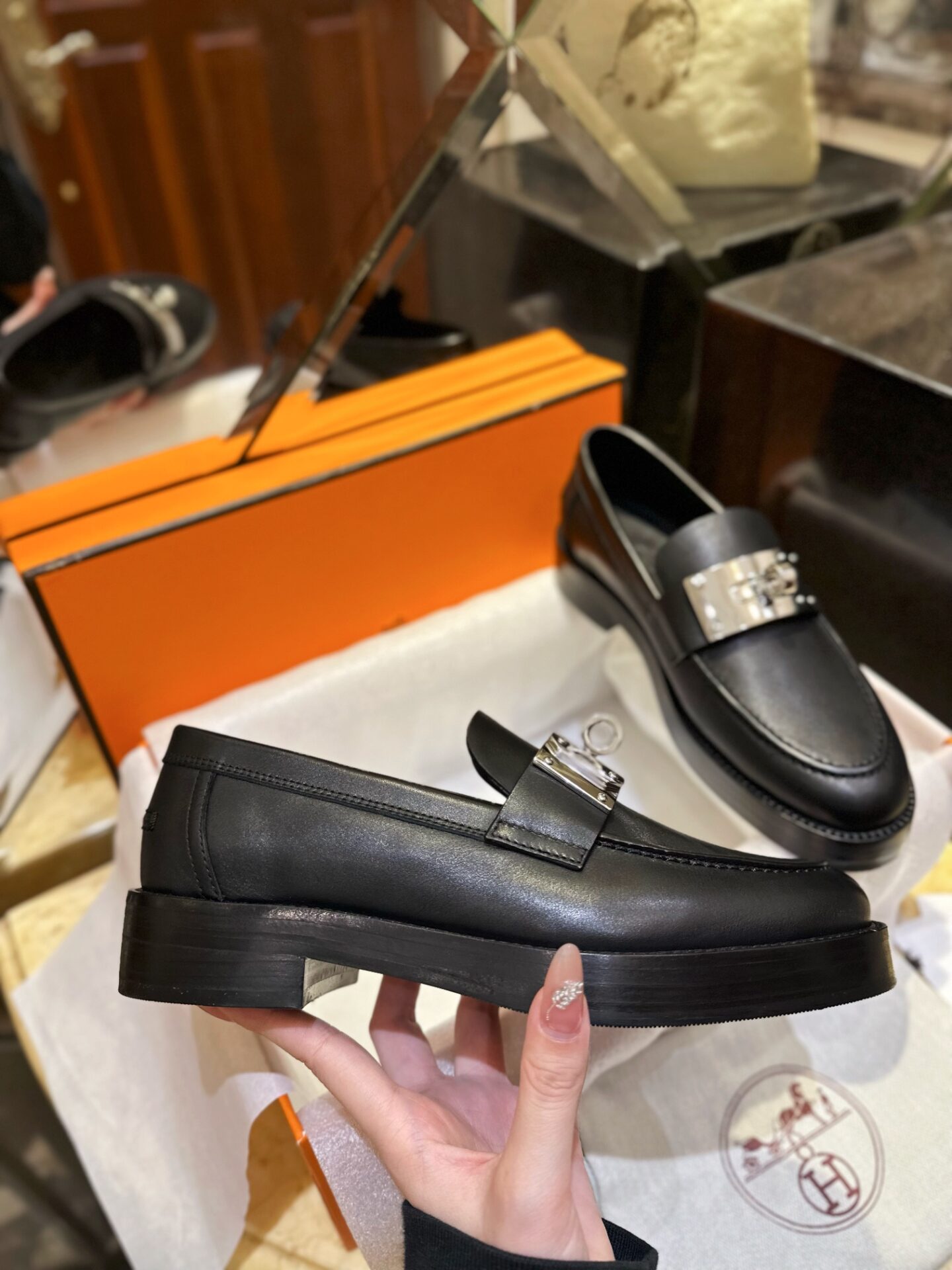 에르메스 오버사이즈 KELLY 버클 핫 로퍼 “35SIZE – 40SIZE” - 상세 이미지