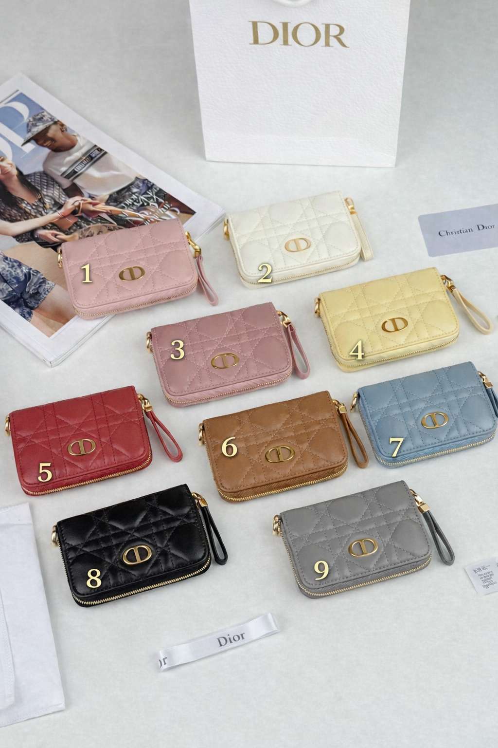 D I O R Dior Caro Zip Compact Wallet 레플리카 2번 이미지 - 지갑 | 세미샵 레플리카 사이트