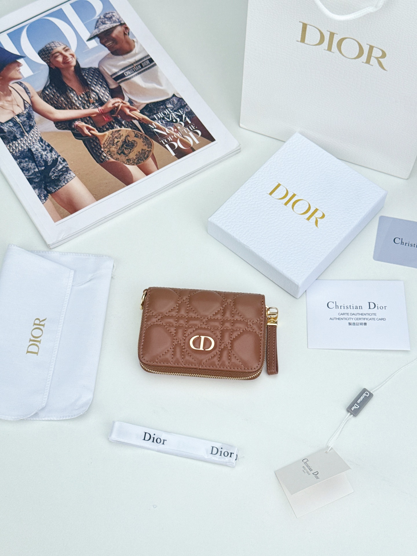 D I O R Dior Caro Zip Compact Wallet 레플리카 3번 이미지 - 지갑 | 세미샵 레플리카 사이트