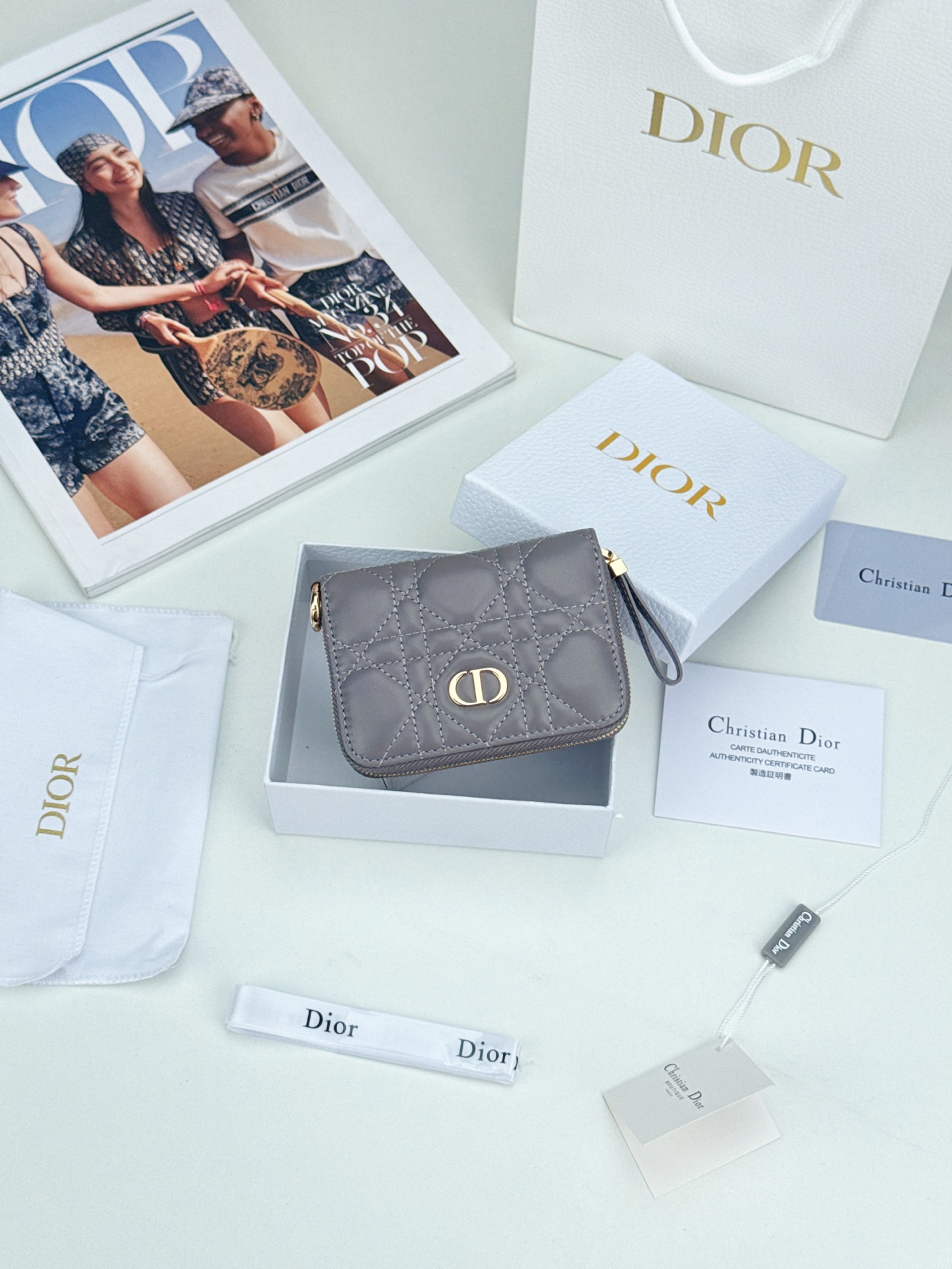 D I O R Dior Caro Zip Compact Wallet 레플리카 10번 이미지 - 지갑 | 세미샵 레플리카 사이트