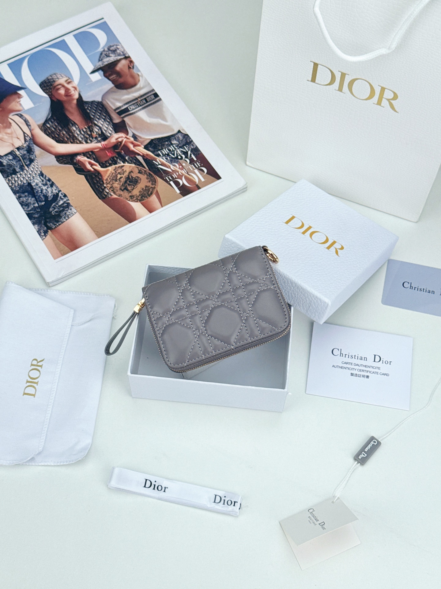 D I O R Dior Caro Zip Compact Wallet 레플리카 11번 이미지 - 지갑 | 세미샵 레플리카 사이트