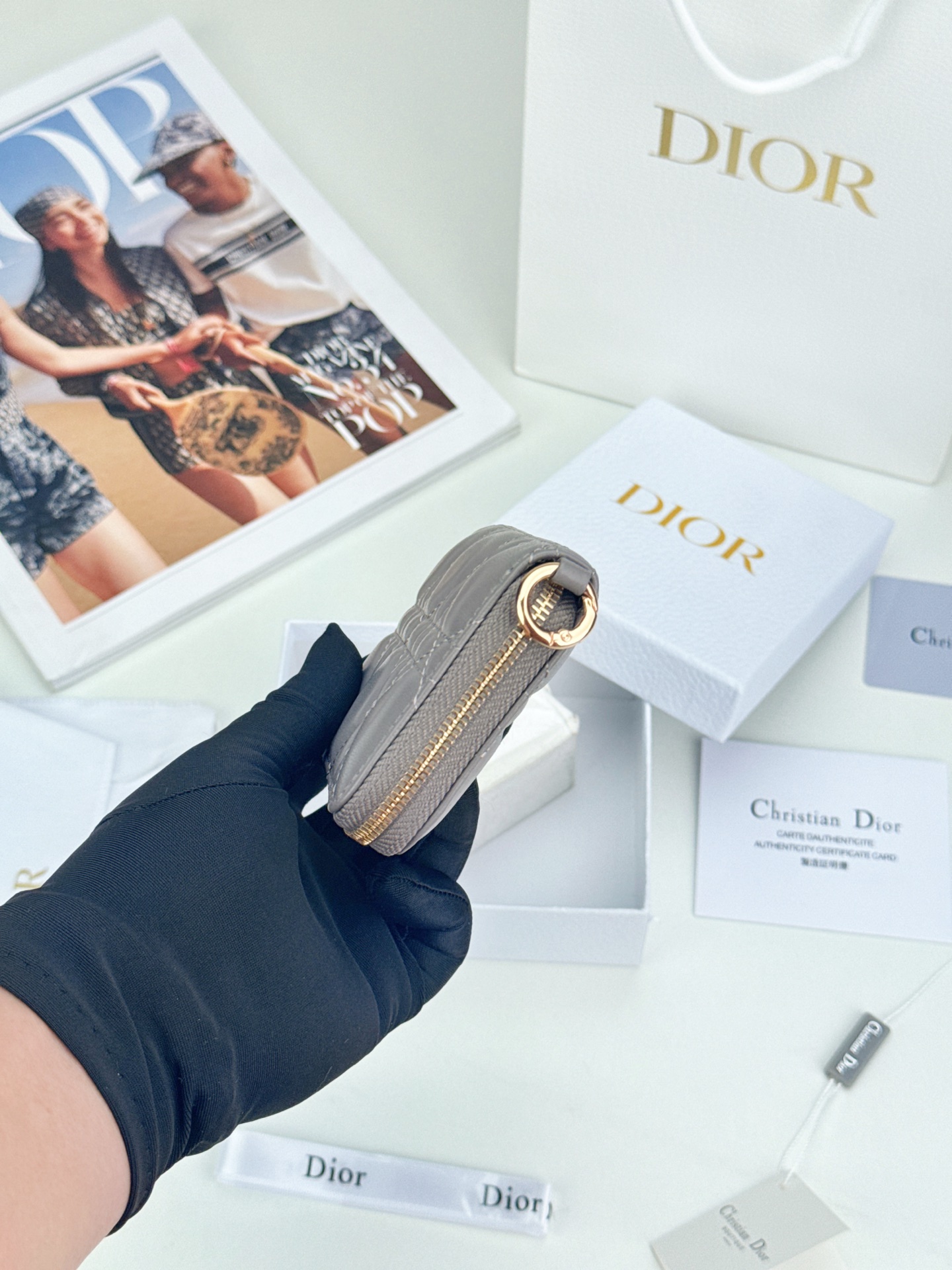 D I O R Dior Caro Zip Compact Wallet 레플리카 12번 이미지 - 지갑 | 세미샵 레플리카 사이트