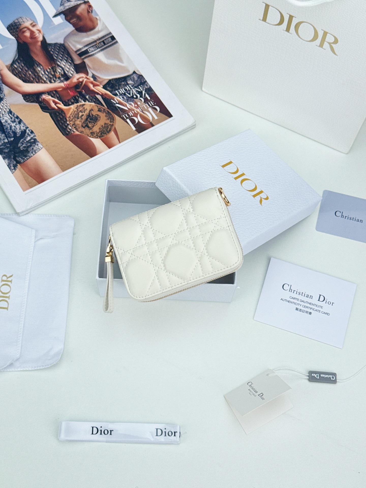 D I O R Dior Caro Zip Compact Wallet 레플리카 18번 이미지 - 지갑 | 세미샵 레플리카 사이트