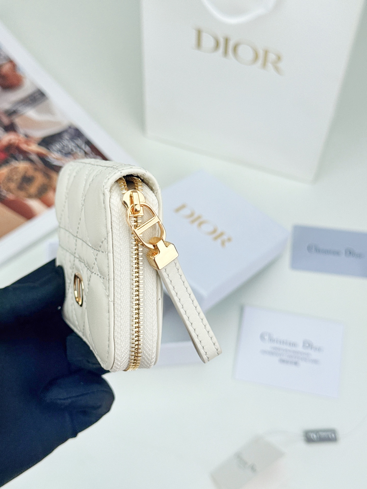 D I O R Dior Caro Zip Compact Wallet 레플리카 20번 이미지 - 지갑 | 세미샵 레플리카 사이트
