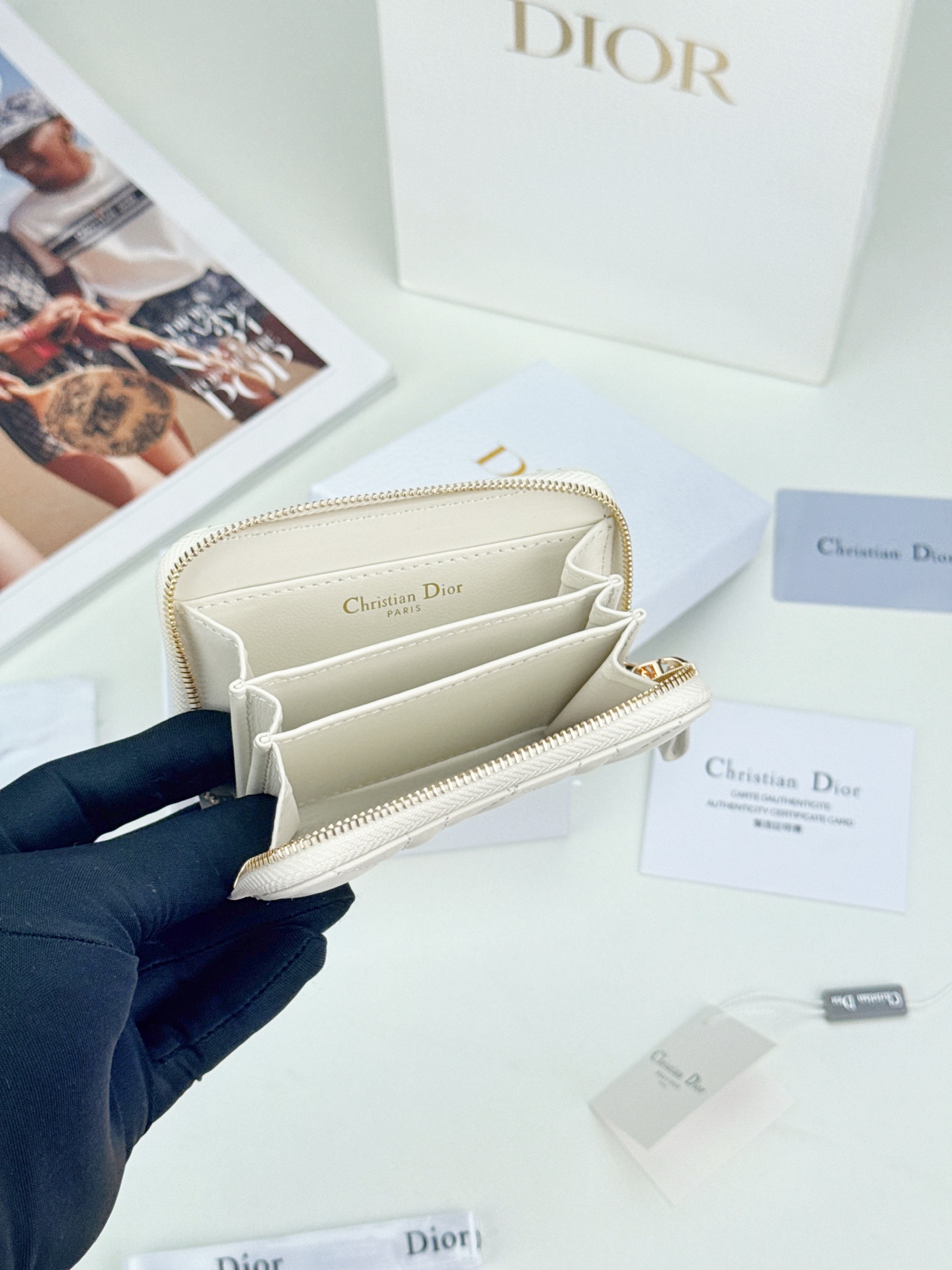 D I O R Dior Caro Zip Compact Wallet 레플리카 23번 이미지 - 지갑 | 세미샵 레플리카 사이트