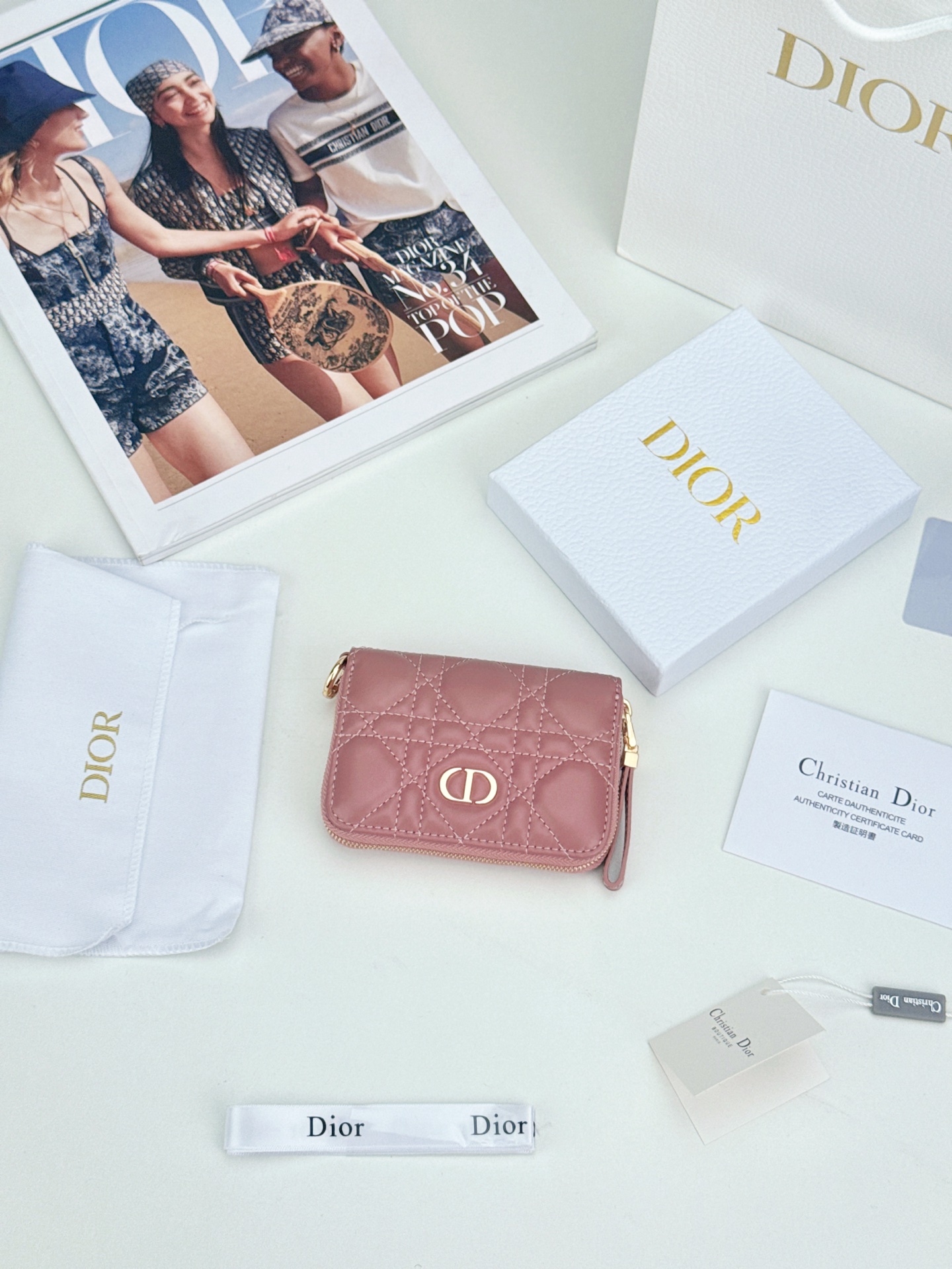 D I O R Dior Caro Zip Compact Wallet 레플리카 24번 이미지 - 지갑 | 세미샵 레플리카 사이트