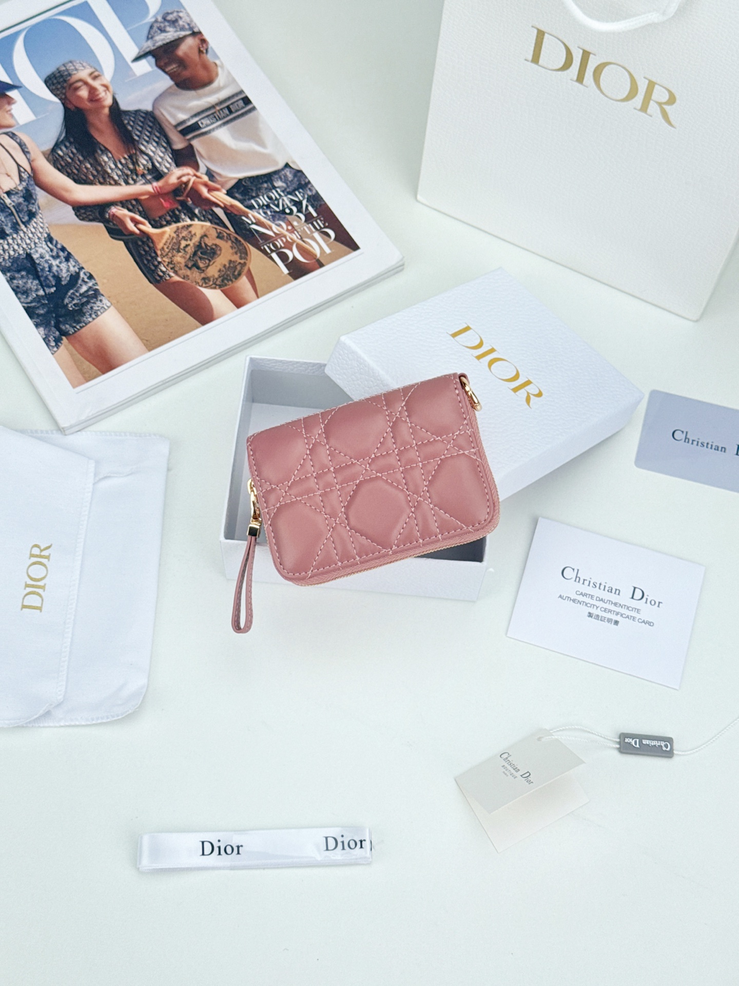 D I O R Dior Caro Zip Compact Wallet 레플리카 25번 이미지 - 지갑 | 세미샵 레플리카 사이트