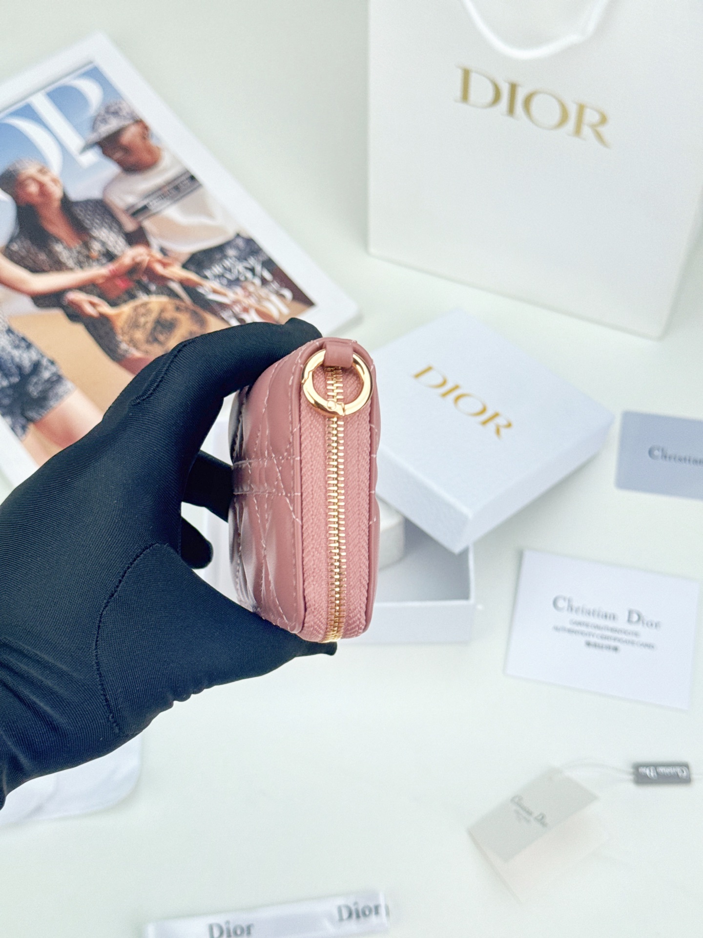 D I O R Dior Caro Zip Compact Wallet 레플리카 26번 이미지 - 지갑 | 세미샵 레플리카 사이트