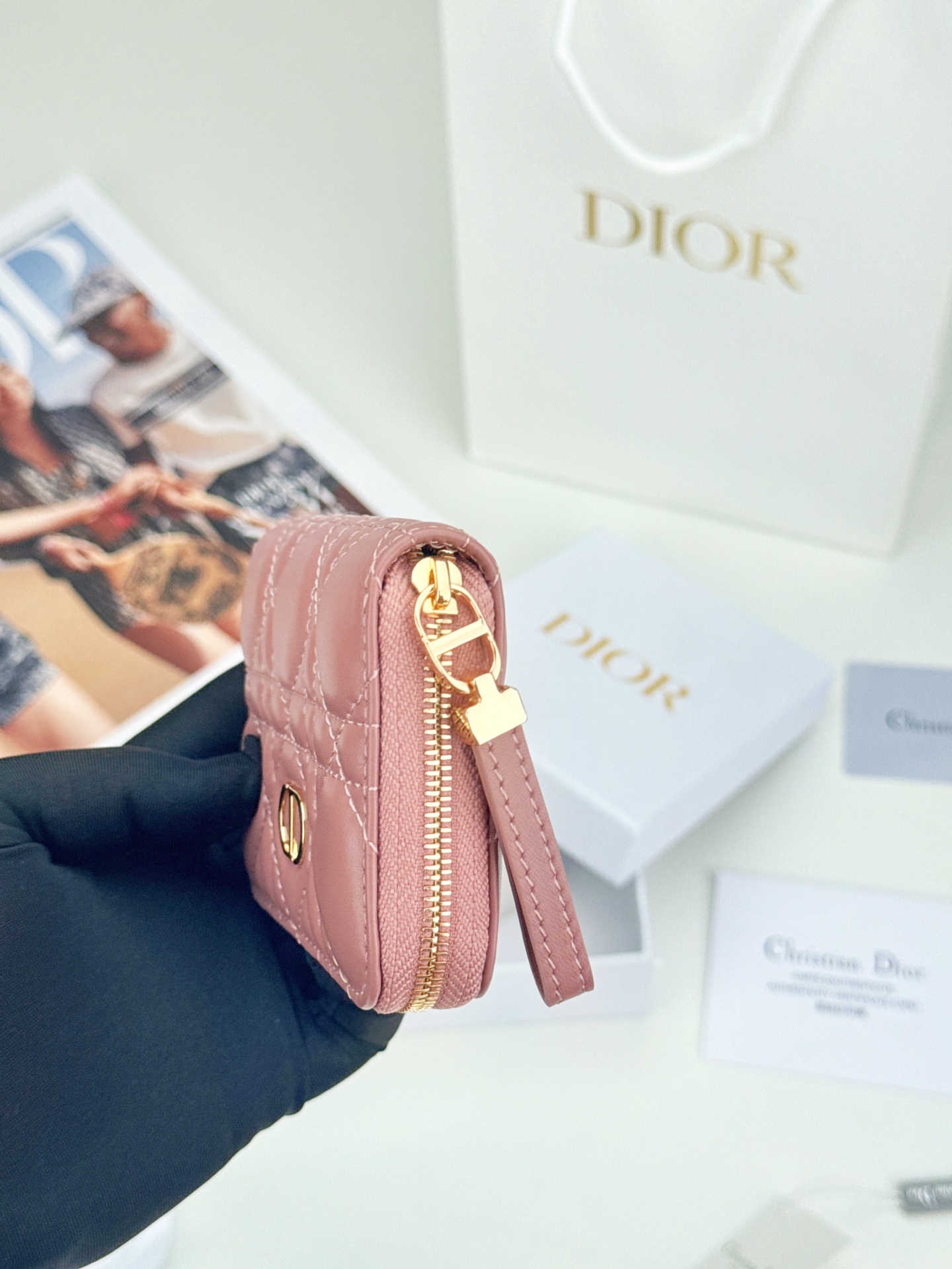 D I O R Dior Caro Zip Compact Wallet 레플리카 27번 이미지 - 지갑 | 세미샵 레플리카 사이트