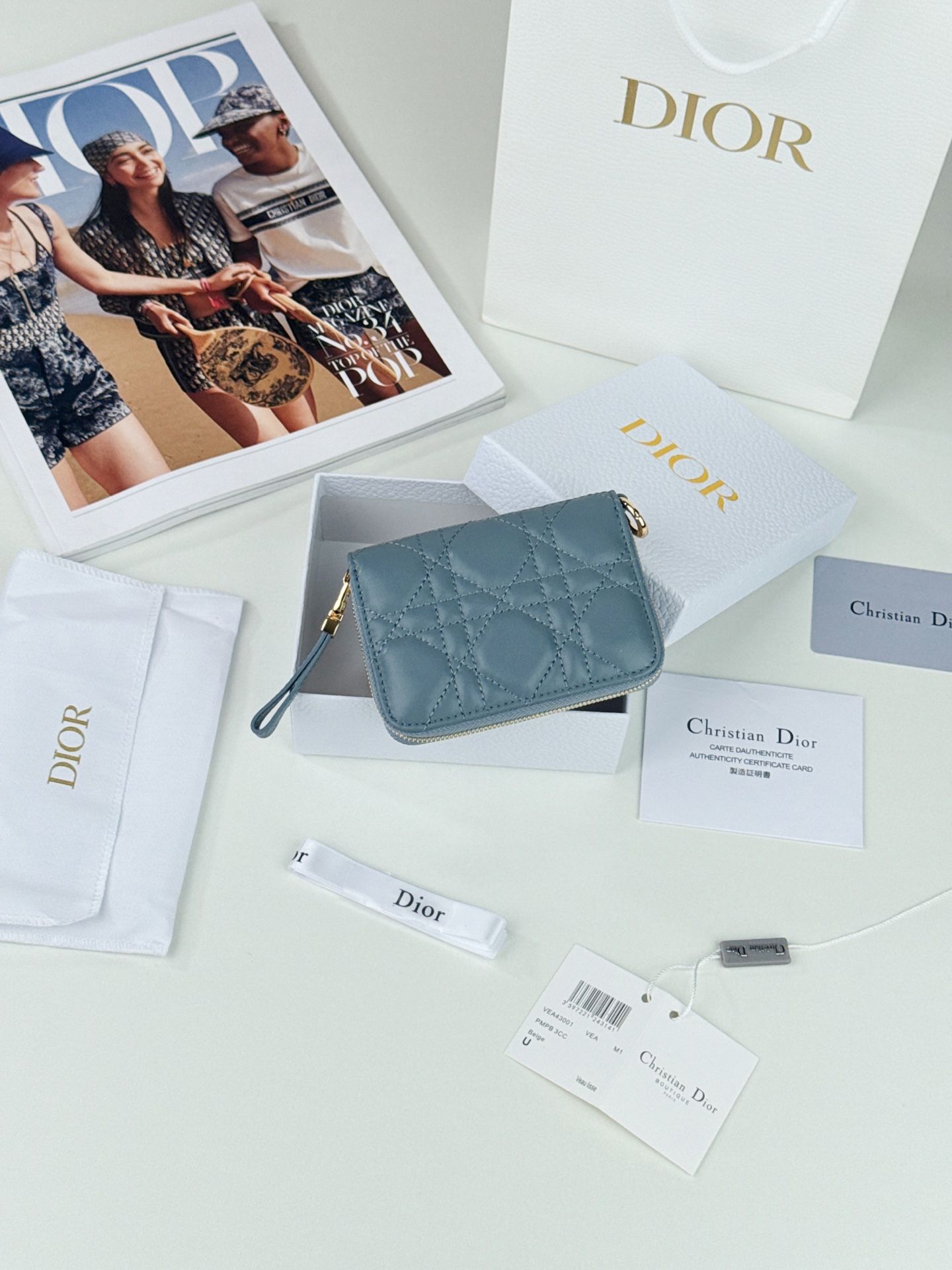 D I O R Dior Caro Zip Compact Wallet 레플리카 32번 이미지 - 지갑 | 세미샵 레플리카 사이트