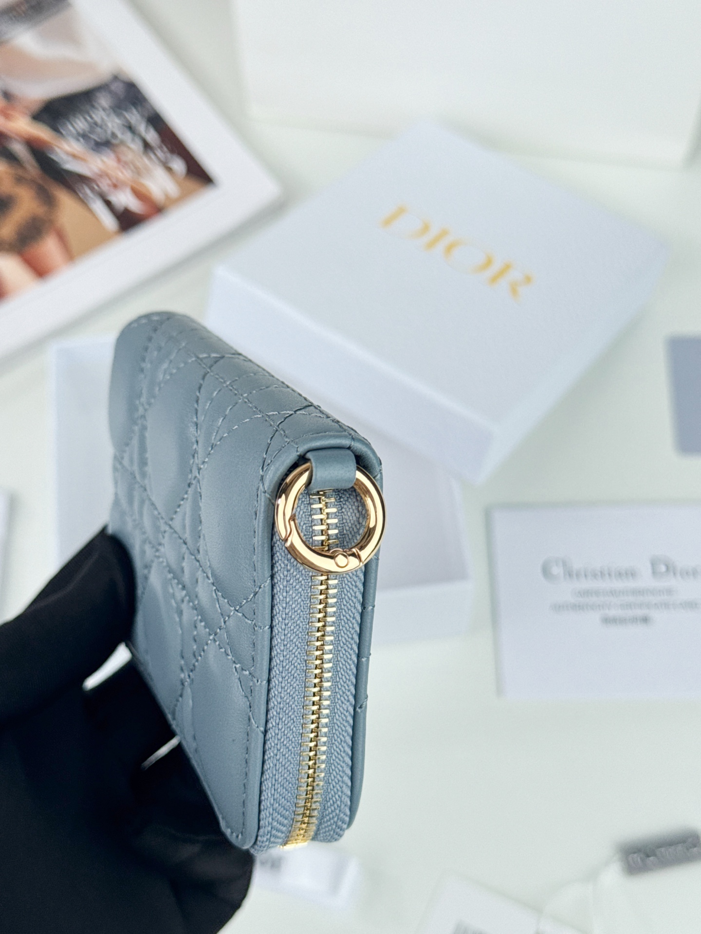D I O R Dior Caro Zip Compact Wallet 레플리카 33번 이미지 - 지갑 | 세미샵 레플리카 사이트