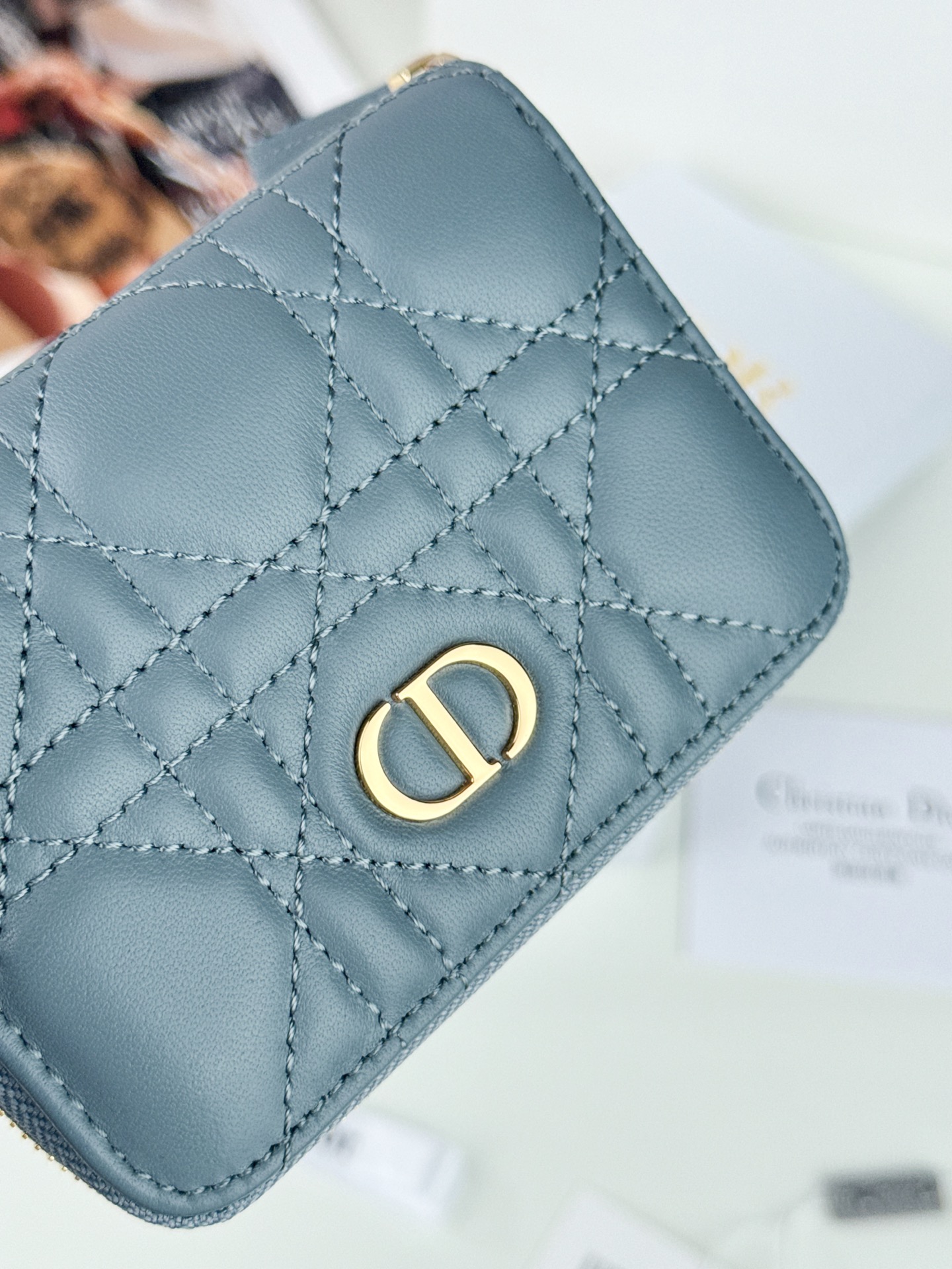 D I O R Dior Caro Zip Compact Wallet 레플리카 36번 이미지 - 지갑 | 세미샵 레플리카 사이트