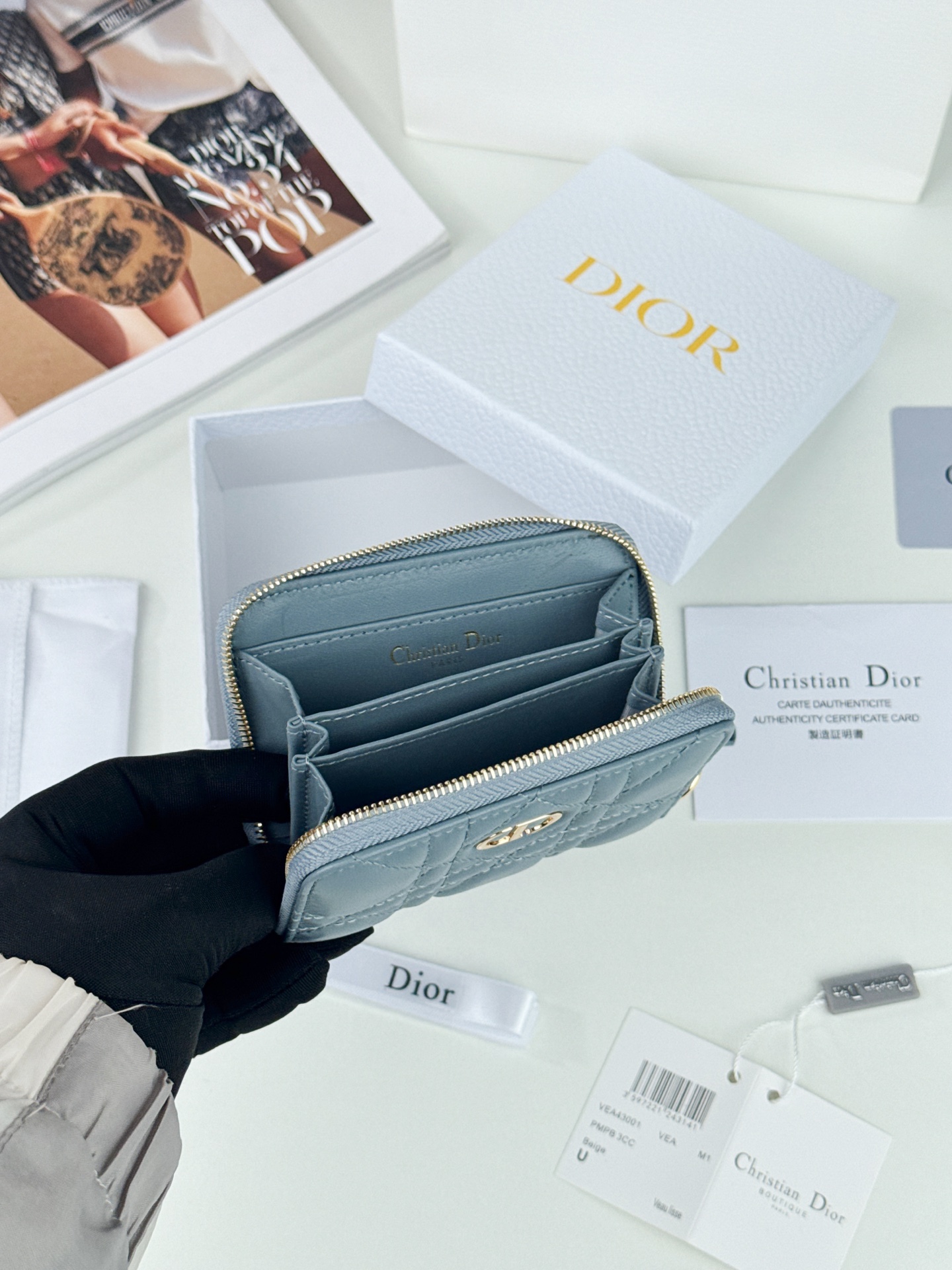 D I O R Dior Caro Zip Compact Wallet 레플리카 37번 이미지 - 지갑 | 세미샵 레플리카 사이트