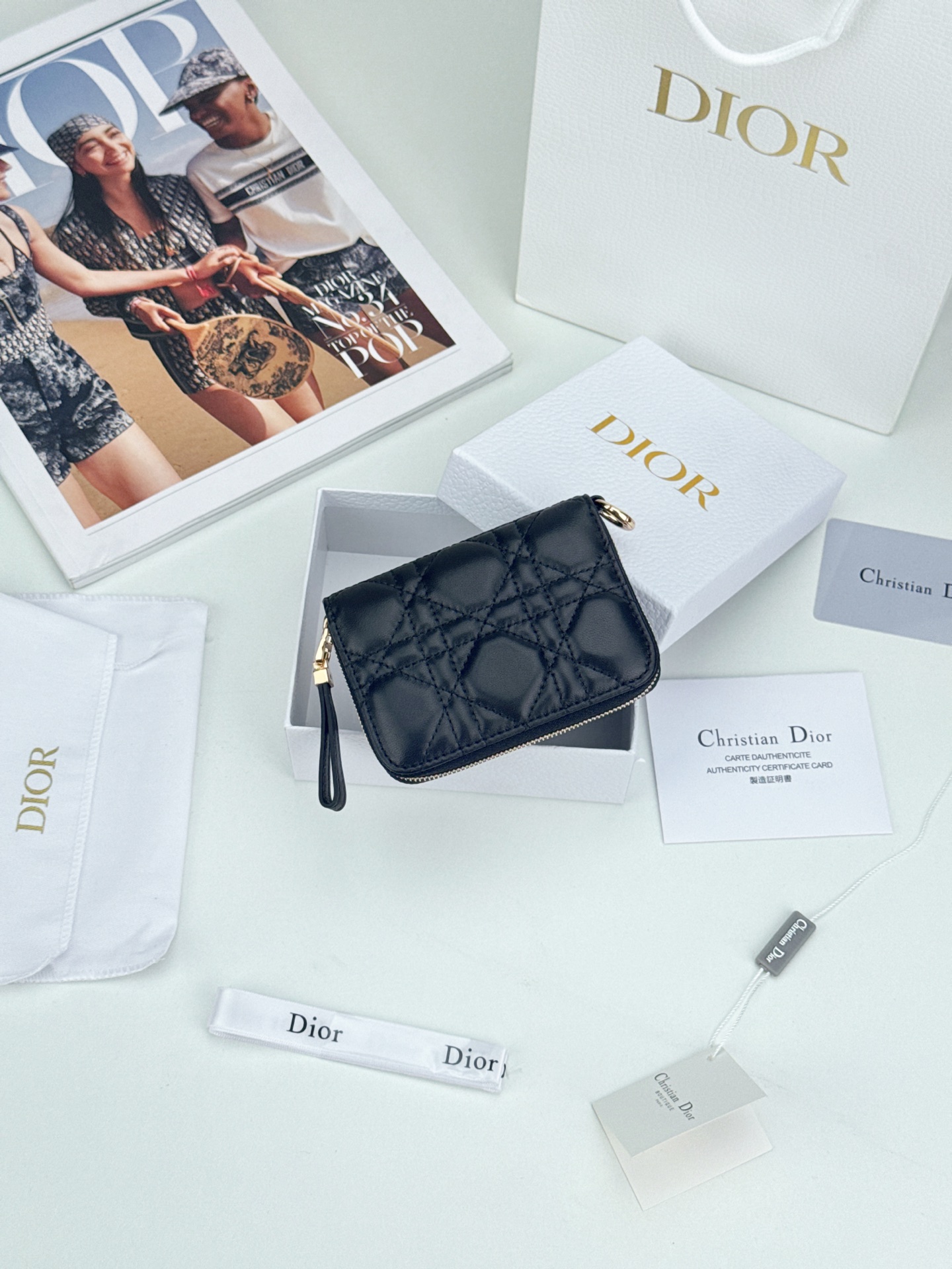 D I O R Dior Caro Zip Compact Wallet 레플리카 39번 이미지 - 지갑 | 세미샵 레플리카 사이트