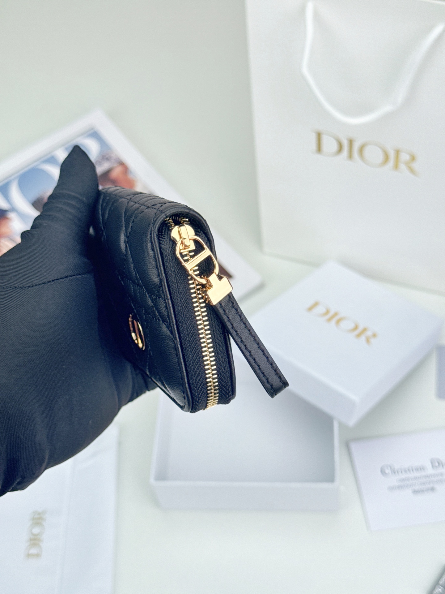 D I O R Dior Caro Zip Compact Wallet 레플리카 41번 이미지 - 지갑 | 세미샵 레플리카 사이트