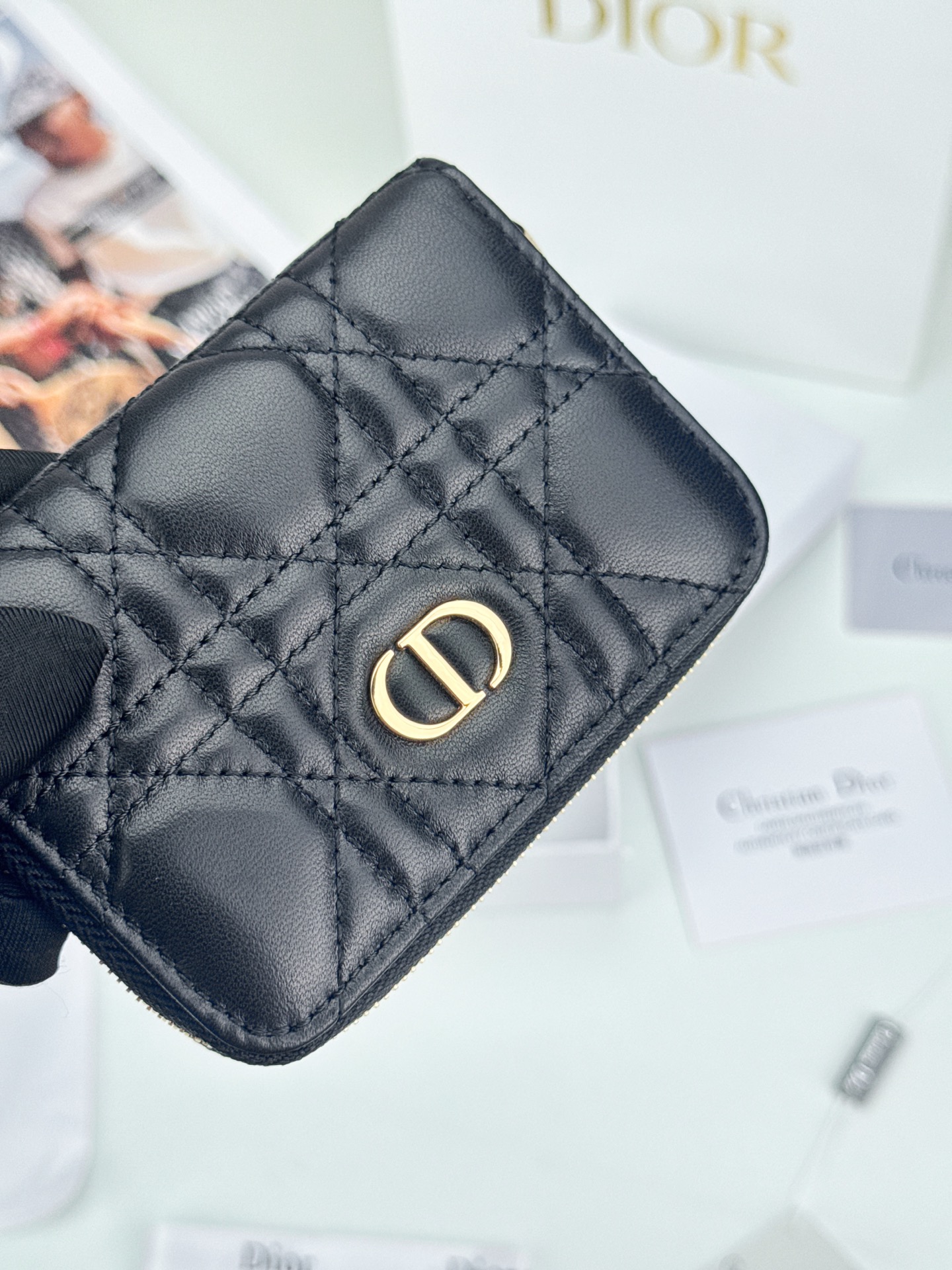 D I O R Dior Caro Zip Compact Wallet 레플리카 43번 이미지 - 지갑 | 세미샵 레플리카 사이트