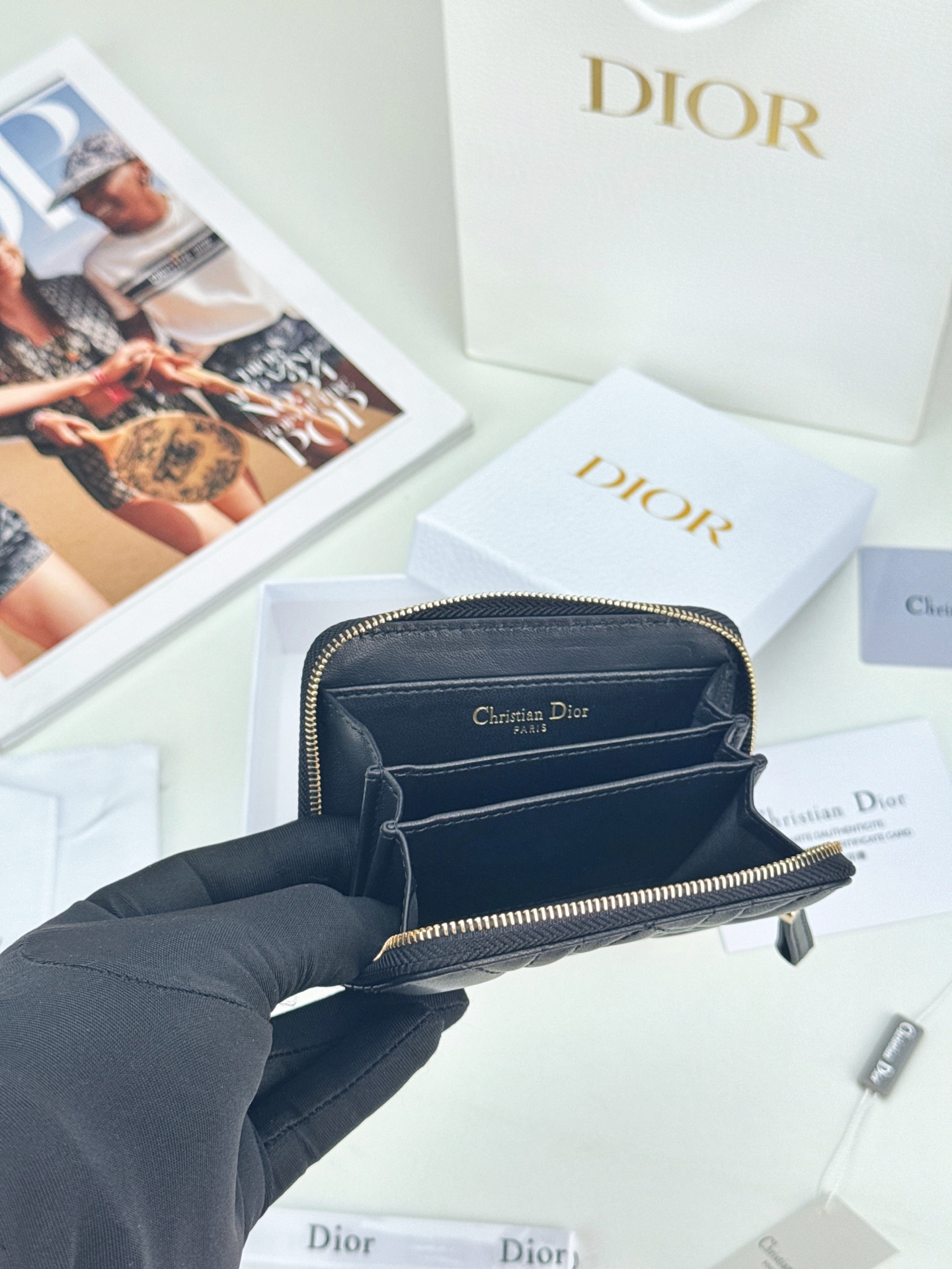 D I O R Dior Caro Zip Compact Wallet 레플리카 44번 이미지 - 지갑 | 세미샵 레플리카 사이트